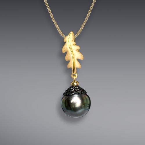 Carved Pearl Pendant