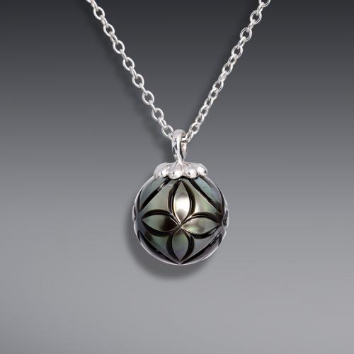 Carved Pearl Pendant