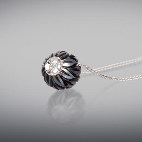 Carved Pearl Pendant