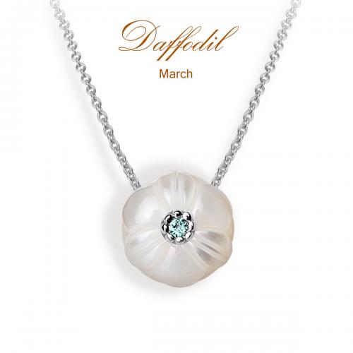 Daffodil Pearl Flower Pendant
