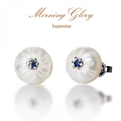 Morning Glory Pearl Flower Earrings