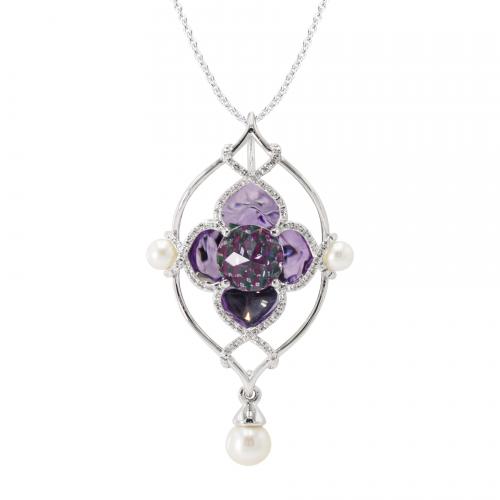 Amethyst DavinChi Cut Pendant